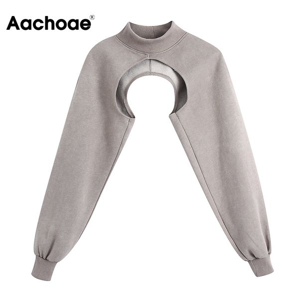 aachoae stylish women solid color crop sweatshirt fashion long sleeve pullover hoodies female high collar chic 210413, Black
aachoae stylish women solid color crop sweatshirt fashion long sleeve pullover hoodies female high collar chic 210413, Black