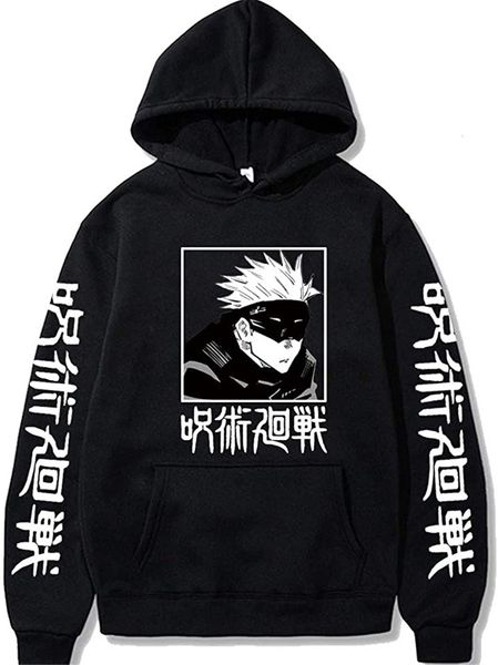women hoodie jujutsu kaisen gojo satoru inumaki toge print autumn winter holiday men/women hooded sweet streetwear casual style the hoodies, Black
women hoodie jujutsu kaisen gojo satoru inumaki toge print autumn winter holiday men/women hooded sweet streetwear casual style the hoodies, Black