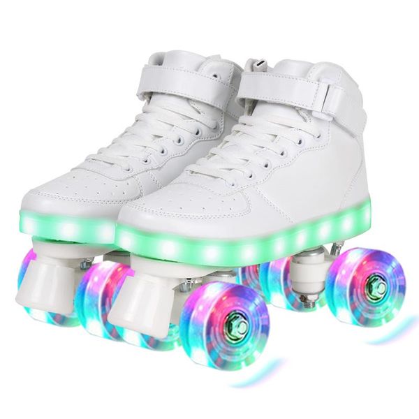double line skates patines artificial leather roller women men two skate shoes white pu flash 4 wheels patins inline &
double line skates patines artificial leather roller women men two skate shoes white pu flash 4 wheels patins inline &