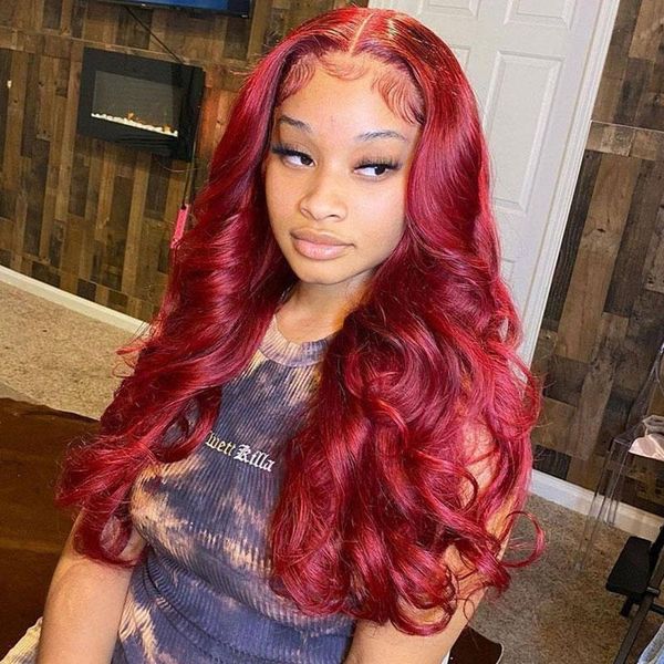 body wave red burgundy human hair wigs for black women colored 99j lace front wig 13x4x1 t part pre plucked doores, Black;brown
body wave red burgundy human hair wigs for black women colored 99j lace front wig 13x4x1 t part pre plucked doores, Black;brown