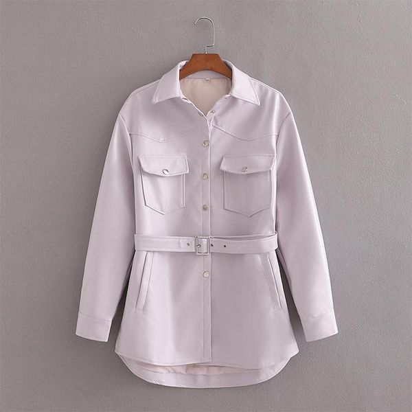 women vintage pockets decoration sashes purple pu leather jacket ladies retro long sleeve casual chic coat women's jackets, Black;brown
women vintage pockets decoration sashes purple pu leather jacket ladies retro long sleeve casual chic coat women's jackets, Black;brown