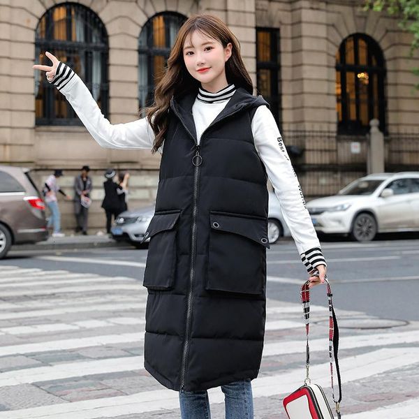 women's vests winter black long vest for women plus size thick casual female sleeveless jacket cotton padded hooded solid coats 3gqi, Black;white
women's vests winter black long vest for women plus size thick casual female sleeveless jacket cotton padded hooded solid coats 3gqi, Black;white