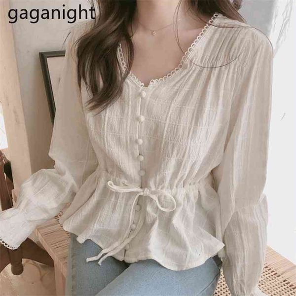 sweet women elegant flare sleeve shirts office lady solid v neck blouses fashion buttons drawstring spring blusas 210601, White
sweet women elegant flare sleeve shirts office lady solid v neck blouses fashion buttons drawstring spring blusas 210601, White