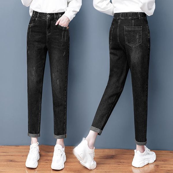 women's jeans 2021 spring daddy black fashion loose show thin high waist radish harun small leg pants, Blue
women's jeans 2021 spring daddy black fashion loose show thin high waist radish harun small leg pants, Blue