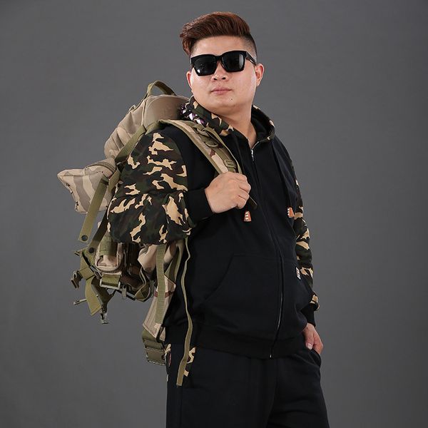 men's hoodies 2021 autumn fashion zipper sweater fattening camouflage cotton cardigan coat, Black
men's hoodies 2021 autumn fashion zipper sweater fattening camouflage cotton cardigan coat, Black