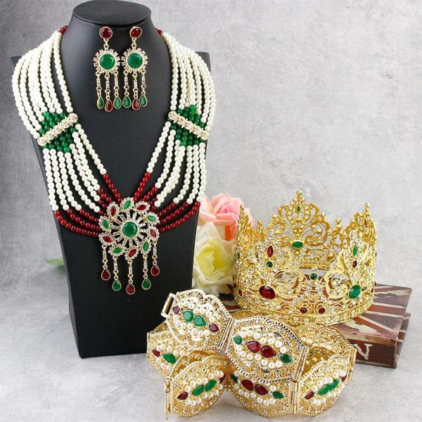 earrings & necklace sunspicems gorgeous gold color morocco wedding jewelry sets big crown tiaras waist belt beaded earring bridal gift 2021, Silver
earrings & necklace sunspicems gorgeous gold color morocco wedding jewelry sets big crown tiaras waist belt beaded earring bridal gift 2021, Silver