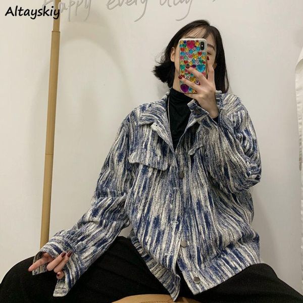 women's jackets basic women long sleeve tie dye autumn loose casual stylish denim feminino clothing chic korean style all-match unisex, Black;brown
women's jackets basic women long sleeve tie dye autumn loose casual stylish denim feminino clothing chic korean style all-match unisex, Black;brown