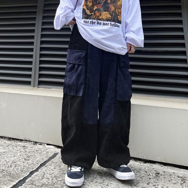 men's pants men'svintage cargo pockets casual classic style jeans japanese streetwear loose straight pantswide leg hip hop trouser, Black
men's pants men'svintage cargo pockets casual classic style jeans japanese streetwear loose straight pantswide leg hip hop trouser, Black