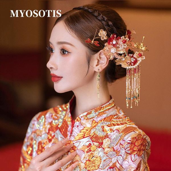 hair clips & barrettes chinese wedding classical bridal xiuhe clothing headdress clear flowers tassel accessories, Golden;silver
hair clips & barrettes chinese wedding classical bridal xiuhe clothing headdress clear flowers tassel accessories, Golden;silver