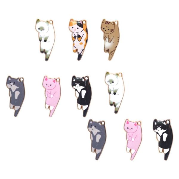 charms 30pcs enamel cat charm pendant adorable diy jewelry hanging (mixed style), Bronze;silver
charms 30pcs enamel cat charm pendant adorable diy jewelry hanging (mixed style), Bronze;silver