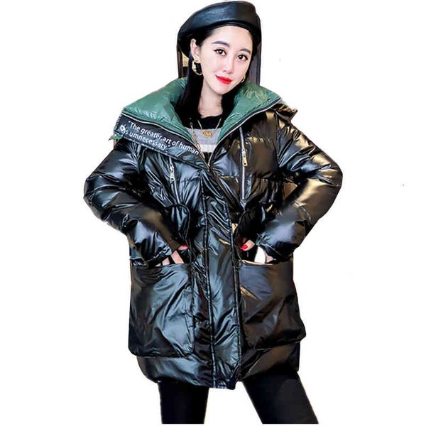 women's wool & blends glossy cotton jacket winter hooded parka korean loose solid padded fashion mid-length warm overcoat g27, Black
women's wool & blends glossy cotton jacket winter hooded parka korean loose solid padded fashion mid-length warm overcoat g27, Black