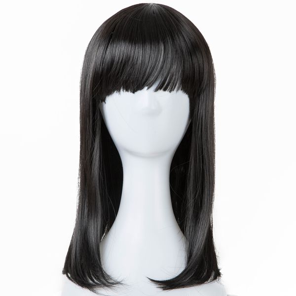 costume accessories child hair fei-show synthetic heat resistant fiber medium wavy black wigs flat bangs for 44 cm head circumference, Silver
costume accessories child hair fei-show synthetic heat resistant fiber medium wavy black wigs flat bangs for 44 cm head circumference, Silver