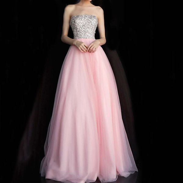 strapless sequins bridesmaid dress elegant long formal wedding party gown chiffon robe femme autumn 2021 pink maxi vestido, White
strapless sequins bridesmaid dress elegant long formal wedding party gown chiffon robe femme autumn 2021 pink maxi vestido, White