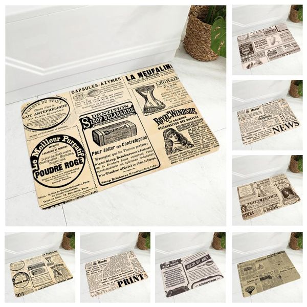 cushion/decorative pillow vintage spaper floor mat for children room bedroom non-slip decor super soft doormat living flannel carpet 40x60cm 
cushion/decorative pillow vintage spaper floor mat for children room bedroom non-slip decor super soft doormat living flannel carpet 40x60cm