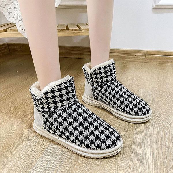 boots winter snow women's warm short fabric plaid ladies shoes 2021 fashion round toe flat slip on female footwear, Black
boots winter snow women's warm short fabric plaid ladies shoes 2021 fashion round toe flat slip on female footwear, Black
