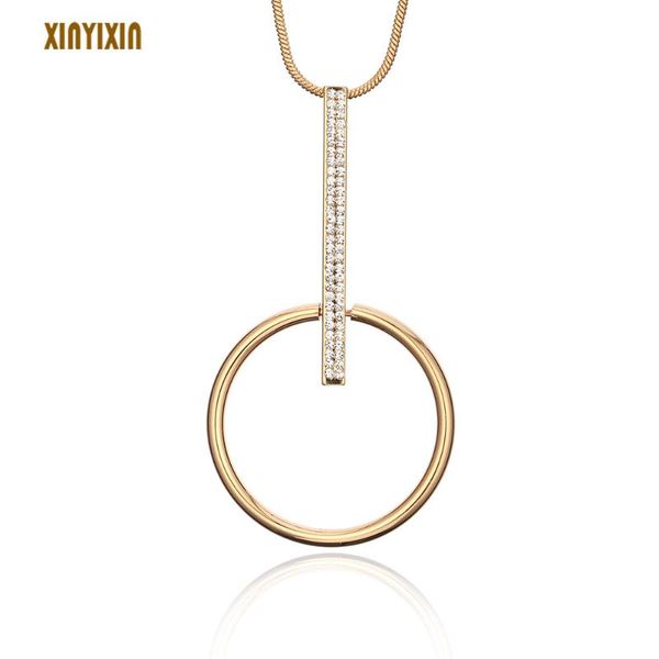 pendant necklaces fashion gold big round circle long necklace for women simple style crystal bar sweater chain wedding party jewelry gift, Silver
pendant necklaces fashion gold big round circle long necklace for women simple style crystal bar sweater chain wedding party jewelry gift, Silver