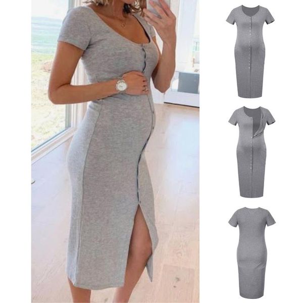 maternity dresses women dress summer pregnant woman slim short sleeve thread cardigan vestidos pregnancy clothes, White
maternity dresses women dress summer pregnant woman slim short sleeve thread cardigan vestidos pregnancy clothes, White