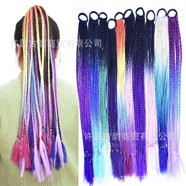 ponytail dirty color gradual change hair braided children's wig ethnic style leather band twist braid, Black
ponytail dirty color gradual change hair braided children's wig ethnic style leather band twist braid, Black