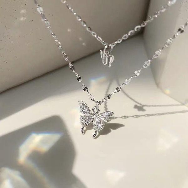 pendant necklaces fashion elegant double butterfly necklace for women jewelry gifts, Silver
pendant necklaces fashion elegant double butterfly necklace for women jewelry gifts, Silver