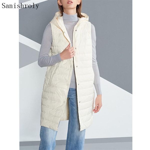 women's vests sanishroly autumn winter women hooded waistcoat ultra light down vest female duck coat midi long sleeveless parka s867, Black;white
women's vests sanishroly autumn winter women hooded waistcoat ultra light down vest female duck coat midi long sleeveless parka s867, Black;white