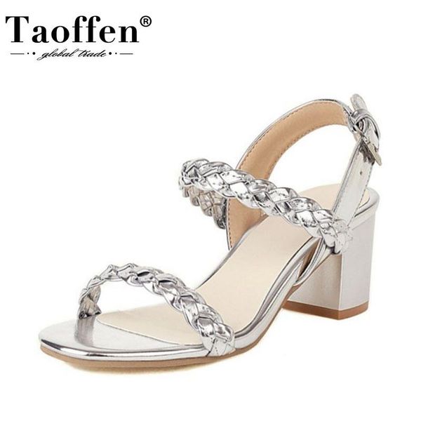 sandals taofen women thick high heel dress party shoes spring for metal buckle footwear size 33-43, Black
sandals taofen women thick high heel dress party shoes spring for metal buckle footwear size 33-43, Black