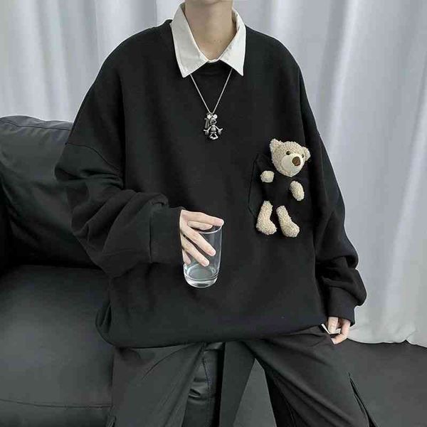 2020 men's fashion removable bear hoodi cotton casual sweatshirts round neck masculino pullovers streetwear loose coats s-xl, Black
2020 men's fashion removable bear hoodi cotton casual sweatshirts round neck masculino pullovers streetwear loose coats s-xl, Black