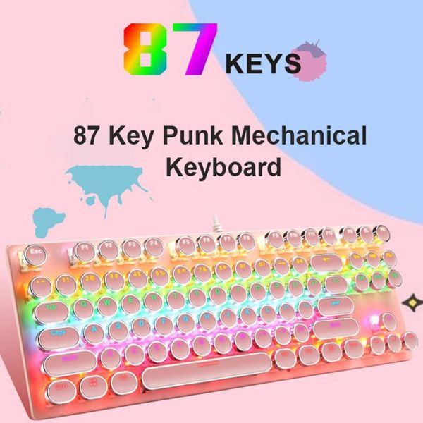 keyboards 87-keys mechanical keyboard blue axis breathing light backlight electroplated punk keycaps gaming competitive
keyboards 87-keys mechanical keyboard blue axis breathing light backlight electroplated punk keycaps gaming competitive