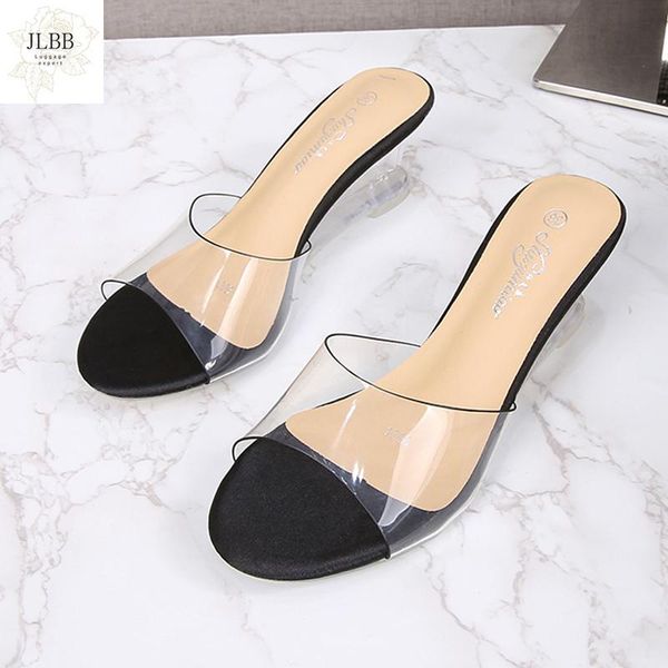 jelly transparent high heels women's shoes summer round open toe slip-on mules crystal wedges ladies slippers 6cm, Black
jelly transparent high heels women's shoes summer round open toe slip-on mules crystal wedges ladies slippers 6cm, Black