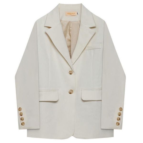 women's suits & blazers women apricot black blazer coat ol notched collar pocket 2021 autumn spring fashion vintage casual chic female, White;black
women's suits & blazers women apricot black blazer coat ol notched collar pocket 2021 autumn spring fashion vintage casual chic female, White;black