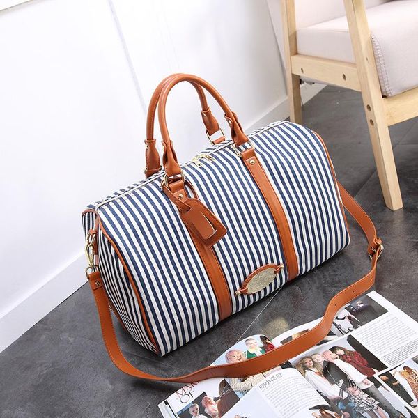 tarpaulin travel bag casual striped printed tote for women fashion duffel bags
tarpaulin travel bag casual striped printed tote for women fashion duffel bags