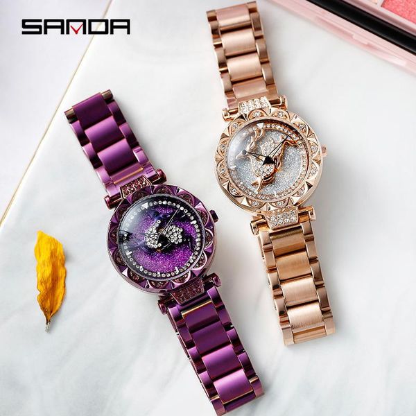 wristwatches fashion watch women's quartz stainless steel waterproof deer rhinestone purple gold clock relogio feminino for women, Slivery;brown
wristwatches fashion watch women's quartz stainless steel waterproof deer rhinestone purple gold clock relogio feminino for women, Slivery;brown