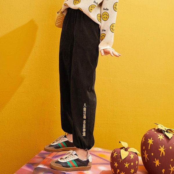 women's pants & capris hdy haoduoyi 2021 spring fashion embroidery loose velvet beam leg thin leisure harem plus size, Black;white
women's pants & capris hdy haoduoyi 2021 spring fashion embroidery loose velvet beam leg thin leisure harem plus size, Black;white