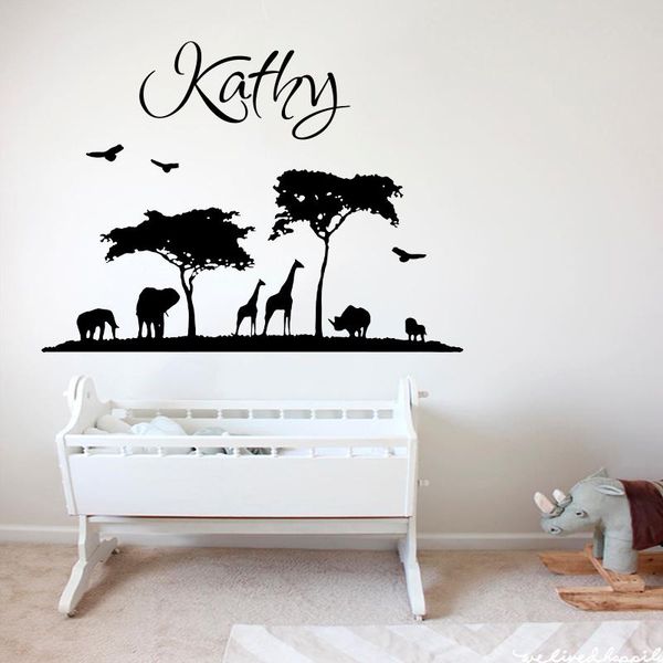 custom name jungle animal giraffe wall sticker personalized safari elephant tree forest travel decal bedroom kids room stickers
custom name jungle animal giraffe wall sticker personalized safari elephant tree forest travel decal bedroom kids room stickers