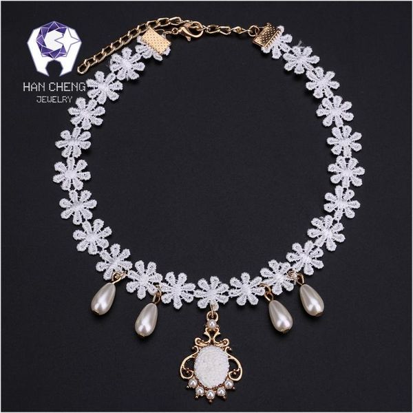 hancheng fashion princess flower ribbon pearl choker necklace women necklaces vintage knitting cloth collar jewelry bijoux chokers, Golden;silver
hancheng fashion princess flower ribbon pearl choker necklace women necklaces vintage knitting cloth collar jewelry bijoux chokers, Golden;silver