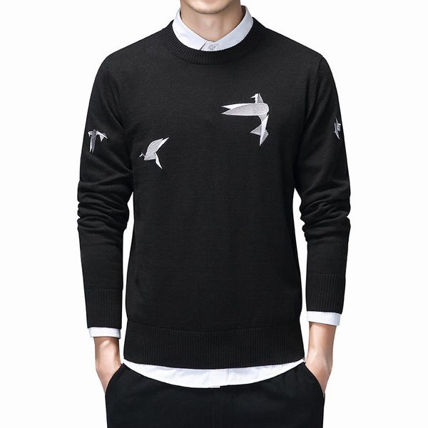men's sweaters cotton sweter knitted or crocheted in round collr cotton dcsa, White;black
men's sweaters cotton sweter knitted or crocheted in round collr cotton dcsa, White;black