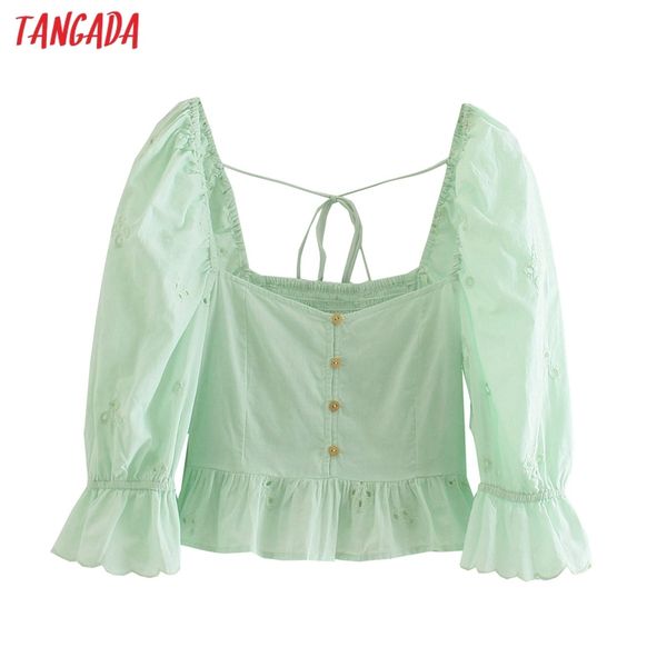 women retro green embroidery crop short sleeve summer chic female slim shirt 5z116 210416, White
women retro green embroidery crop short sleeve summer chic female slim shirt 5z116 210416, White