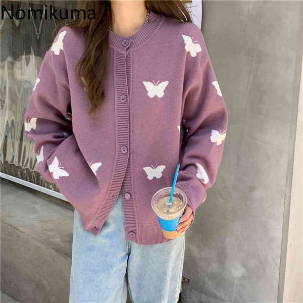 nomikuma women sweater coat korean cartoon butterfly long sleeve knitted jakcet autumn winter causal o-neck cardigans 6c001 210427, White;black
nomikuma women sweater coat korean cartoon butterfly long sleeve knitted jakcet autumn winter causal o-neck cardigans 6c001 210427, White;black