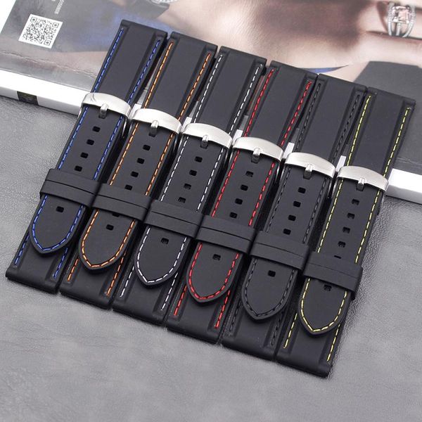 watch bands silicone strap men's and women's 24mm outdoor sports diving natural rubber accessories pin buckle, Black;brown
watch bands silicone strap men's and women's 24mm outdoor sports diving natural rubber accessories pin buckle, Black;brown