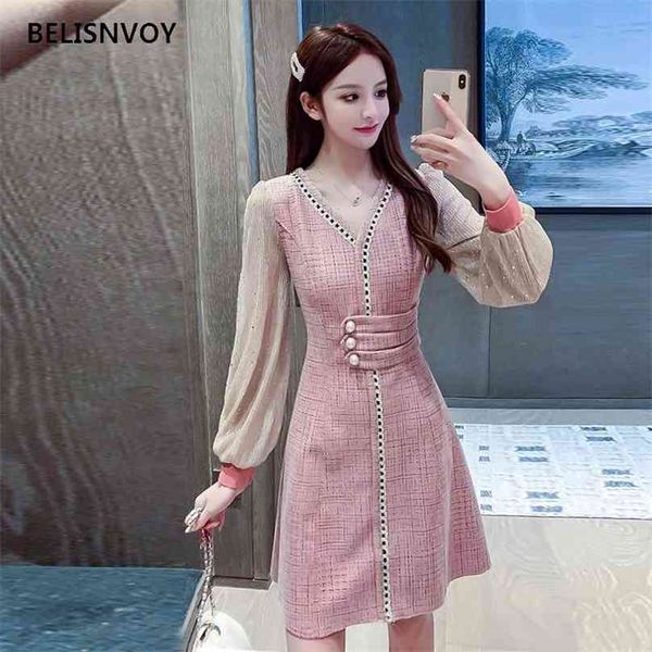 autumn spring sweet dress fashion women pink blue apricot patchwork sequined v-neck female slim puff sleeve a-line 210520, Black;gray
autumn spring sweet dress fashion women pink blue apricot patchwork sequined v-neck female slim puff sleeve a-line 210520, Black;gray