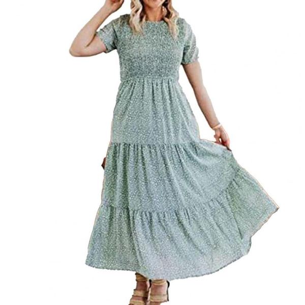 women's swimwear summer short sleeve maxi dress print high waist o neck women sundress stylish fashion loose hem long dresses for beach, White;black
women's swimwear summer short sleeve maxi dress print high waist o neck women sundress stylish fashion loose hem long dresses for beach, White;black