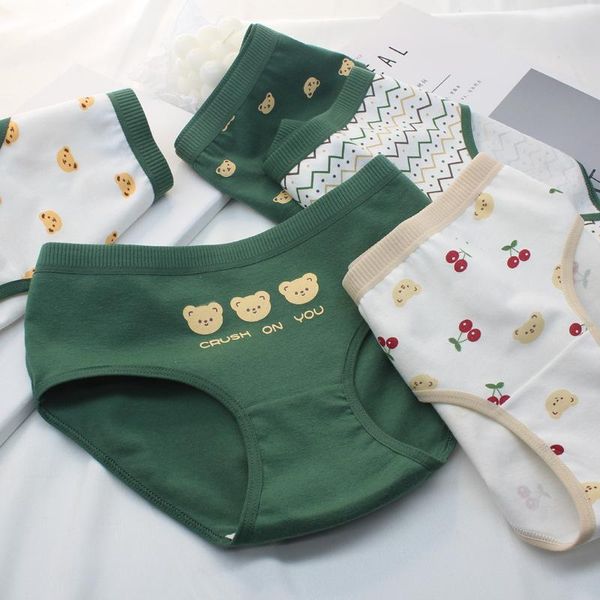 women's panties cute little bear novel green girl pure cotton crotch mid-rise cartoon student underwear, Black;pink
women's panties cute little bear novel green girl pure cotton crotch mid-rise cartoon student underwear, Black;pink