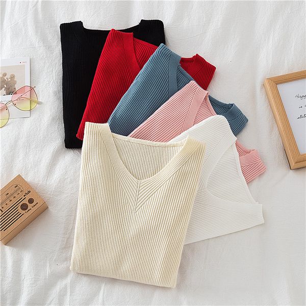 knitted sweater autumn women's clavicle long-sleeved slim-fit sweater winter v-neck women bottom shirt pullovers 210420, White;black
knitted sweater autumn women's clavicle long-sleeved slim-fit sweater winter v-neck women bottom shirt pullovers 210420, White;black