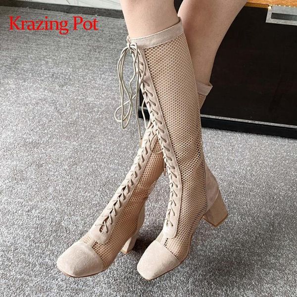 boots krazing pot large size air mesh square toe med heels front lace up sunscreen breathable zip dating summer knee high l3f2, Black
boots krazing pot large size air mesh square toe med heels front lace up sunscreen breathable zip dating summer knee high l3f2, Black