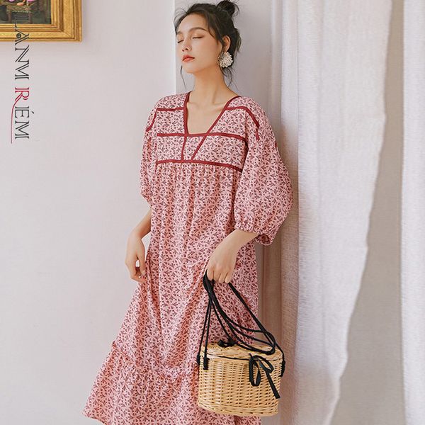 women pink printing ruffles mid-long dress v- neck three quarter sleeve loose fit fashion tide summer 2e1566 210507, Black;gray
women pink printing ruffles mid-long dress v- neck three quarter sleeve loose fit fashion tide summer 2e1566 210507, Black;gray