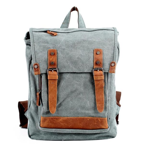 backpack men's women's canvas genuine leather real cow multi-function vintage travel school bag computer portable carry case
backpack men's women's canvas genuine leather real cow multi-function vintage travel school bag computer portable carry case