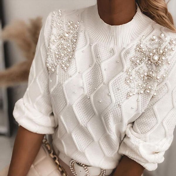 knitted women o neck sweaters long sleeve solid color pearls elegant office lady female pull spring autumn, White;black
knitted women o neck sweaters long sleeve solid color pearls elegant office lady female pull spring autumn, White;black