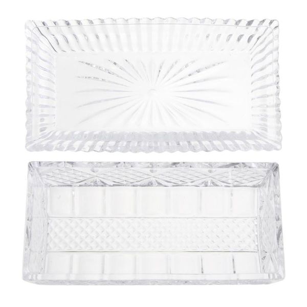 storage bottles & jars 1pc rectangular glass butter plate with lid tableware box food container
storage bottles & jars 1pc rectangular glass butter plate with lid tableware box food container