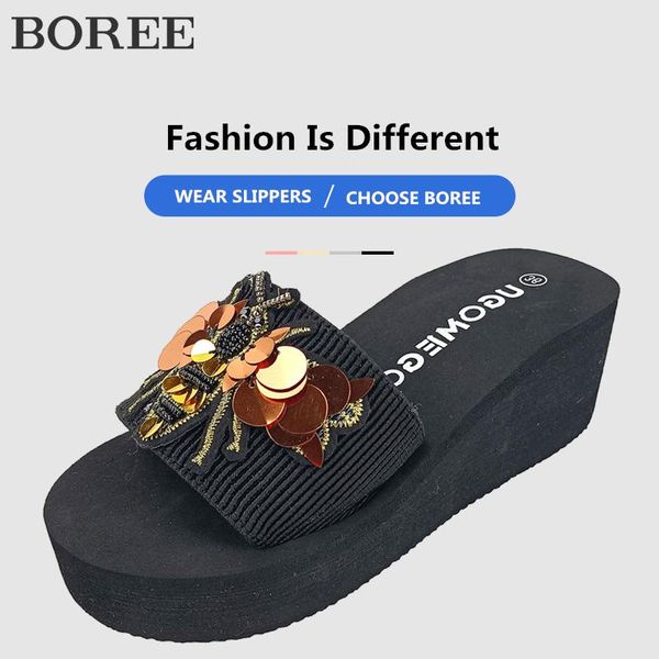 slippers women wedges beach flip flops fashion butterfly platform shoes for high heels outside non-slip summer sandals, Black
slippers women wedges beach flip flops fashion butterfly platform shoes for high heels outside non-slip summer sandals, Black