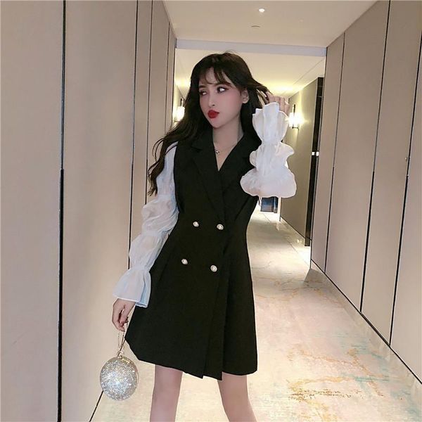 casual dresses women long puff sleeve office lady plus size 3xl patchwork notched sweet elegant fashion streetwear vintage ulzzang, Black;gray
casual dresses women long puff sleeve office lady plus size 3xl patchwork notched sweet elegant fashion streetwear vintage ulzzang, Black;gray