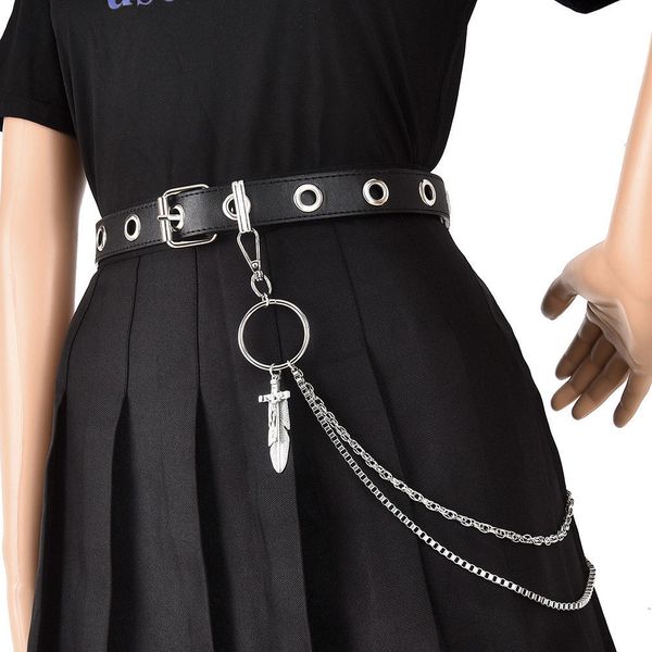 women punk rock style chaining belt metals pin gp jeans decorative belts ladi chain luxury brand digner beltmvle, Black;brown
women punk rock style chaining belt metals pin gp jeans decorative belts ladi chain luxury brand digner beltmvle, Black;brown